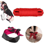Bdsm Bondage Set Adult Sex Toys For Women, Bdsm Toys Kit Women Sex Toys With 1Pcs Bondage Rope & 1Pcs Sex Blindfold, Bondage Restraints Sex Rope & Eye Mask Satin Blindfold Bondage Gear & Accessories