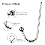 Metal Anal Hook Butt Plug With Smooth Ball Anal Plug Butt Plug Prostate Massage Fetish Bondage Hook Sex Toys Steel Anal Rope Hook Bondage With Anal Ball Sex Games
