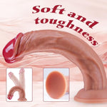 2.3" Diameter Extra Wide Thick Giant Ultra Realistic Dildo For Women, 12 Inch Soft Liquid Silicone Long Anal Dildo With Suction Cup,Fat Large G-Spot Shower Lifelike Prostate Dildos Sex Toy For Gay Men