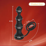 Thrusting Anal Vibrator Remote Control Men Prostate Massager With 2 Vibrating Silicone Cock Ring Stimulator Anal Plug Dildo 10 Vibrating,Butt Plug Male Sex Toys P Spot Games Gay Couple Enema Pleasure