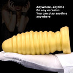 Large Ribbed Silicone Anal Plug Big Butt Plug Anus Stimulator Anal Training Toy For Advanced Men Women