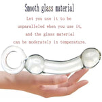 Anal Butt Plug Glass Anal Trainer With Big O Ring Crystal Pleasure Wand Sex Toy,G-Spot Pleasure Wand Glass Dildo Expander Crystal Anal Plug Anal Masturbator Sex Toy For Men Women(Style 1)