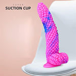 Monster Dildo Colourful Big Grain Corn Adult Sex Toy With Strong Suction Cup 8 Inch Flexible Soft Vegetable Dildos - Pink