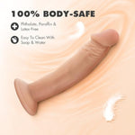 Blush Dr. Skin Dr. Small 6.5" Realistic Vanilla Dildo, Soft Lifelike Texture Cock - Suction Cup, Strap-On Compatible, Beginner Anal, Vaginal, Roleplay Adult Sex Toy For Women, Couples, Men - (Beige)
