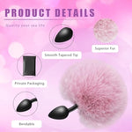 Rabbit Tail Anal Plug,Silicone Butt Plug,Anal Sex Toys For Men,Women And Beginners,Plug Anal For Couples,Butt Plugs For Cospaly (Small Pink), Purple