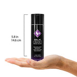 ID Lubricants Silk Personal Lubricant - Water and Silicone Based Lube, 4.4 Fl Oz Bottle, Creamy White, (SLK-04)