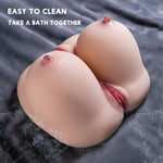 3D Male Sex Doll Realistic Sex Doll Ass Masturbator Doll For With Soft Big Boobs Big Butt Pussy Ass For Men Pussy Torso Anal Sex Toys Portability Small (Flesh, 7.7 Lb)