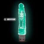 The Drop - 9 Inch Realistic Powerful Vibrating Fragrance Free Dildo - Glows In The Dark - Nubs Multi Speed Thin Vibrator - Aa Battery Powered Adult Toy - Sex Toy For Couples - Pink