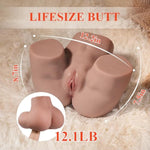 12.1Lb Sex Doll Male Sex Dolls Ass Pocket Pussy Adult Sex Toys For Men, Realistic Female Adult Torso Big Butt Stroker With Tight Vaginal Anal Hip Male Masturbator Lena Wheat Upgraded