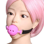 Bondage Soft Black Rubber Silicone Ball Gag With Breather Holes 1.5" Ball Dia (S (1.5" Ball Dia), Red)