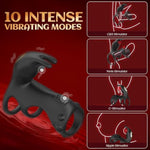 Vibrating Cock Ring Male Couple Sex Toy, Penis Ring Vibrator For Men Erection Enhancing Lasting G Spot Clitoris Stimulator With 10 Vibrations Remote Control, Penis Extender Adult Sex Toy