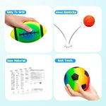 7-Piece Soft Ball Set For Toddlers & Kids - Includes 5” Playground Balls, Soccer, Football & Basketball - Great For Home, Yard, Pool, Classroom & Park For Boys & Girls