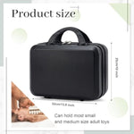 Adult Game Toy Storage Organizer Case For Women And Men Lock Box Toy Travel Bag Game Locking Storage Box Travel Bag, 12.6 X 9.8 X 6.7 Inch(Black)
