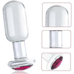 3Pcs Set Glass Anal Butt Plug With Crystal Diamond Transparent Crystal Anal Trainer Sex Toys Large Medium Small Butt Plug Anal Toys For Women Men Couples Anal Expander Training Sex Toy