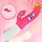 Rabbit Vibrator Sex Toys For Women - G Spot Clitoral Anal Dildo Vibrator With 7 Vibrating Modes & 6 Clit Speeds,Female Wand Anal Nipples Stimulation Adult Sex Toys For Women Rose Red