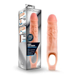 Performance - Ultra Soft X5 Plus 9 Inch Penis Sheath Extender - Extend Your Penis 0.5" - Thicken Up To 1.5"- Realistic Textured Cock Sleeve - Girth Enhancer Sex Toy For Men - Beige
