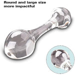 Glass Pleasure Wand, Crystal Double-Ended Mushroom Head Anal Butt Plug For G-Spot Stimulation Sex Toys Adult Products(B)