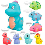 8Pack Dinosaur Light Up Bath Toy Set, Flashing Color Changing Light In Water, Floating Dino Bathtub Bathroom Tub Pool Showertoy For Kid Toddler Christmas Boys Gifts