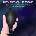 New Silicone Inflatable Anal Plug With Central Axis Body Safe Silicone Anal Airbag Pump With Quick Release Valve, Suitable For Men, Women And Beginner To Advanced