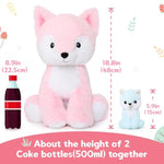 Pink Fox Stuffed Animal Set, Soft 19 Inch Mommy Stuffed Fox Plush Toys Mommy With Baby Inside, Gift For Women, Girls, Kids On Mother'S Day, Birthday, Christmas