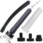 Travel Enema Water Bottle And 4 Adapter Sizes For Deep Cleaning, Fit'S Most Shower Hoses And Bottles, 7 Piece Portable Kit, Black
