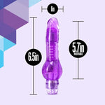 Mr. Right Now - Petite 6.5 Inch Curved Vibrating Dildo - Powerful Tunable - Soft 1" Slim Shaft - Ipx7 Waterproof For Bath Time Play - Beginners Sex Toy For Women - Clear Purple