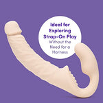 Realistic 6 inch Strapless Strap On Dildo for Women, Pink