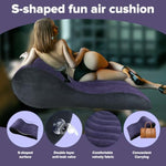 Sex Cushion Bondage Kit, Inflatable Sex Position Pillow With Adjustable Sex Strap,Sex Bdsm Kit Sex Furniture For Adult Deep Position Support, Velvety Cushion With Sling Restraint