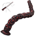 17.7 Inch Monster Dildo, Huge Fantasy Dildos With Skull, Long Anal Plug With Strong Suction Cup For G Spot Play, Silicone Anal Beads Butt Plug For Challenger, Adult Sex Toy For Men & Women,