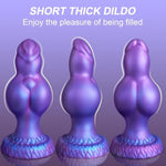 Short Thick Dildo Dog Knot Dildo - 3" Diameter Fantasy Monster Anal Xl Giant Knotted Dildos, Alien Animal Fat Dildos Large Butt Plug With Big Suction Cup, Adult Sex Toys For Women Men Gay