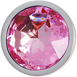 Pink Jeweled Beginners Butt Plug Sex Love Games Personal Massager For Women Men Couples Lover Stainless Steel Anal Plug Sm Anal Stimulation Toy, 50G