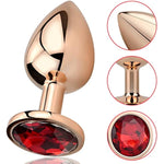 3Pcs Anal Plug Set, Sexy Toys Small Medium Large Luxury Metal Butt Toys Round Shaped Anal Trainer Jewel Butt Plug Kit Sm Adult Sex Toys For Women Men Sex Gifts