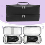 Lockable Sex Toy Storage Bag Lockable Sex Toy Box With Dual Combination Locks & 2 Black Drawstring Bags (13.4 X 5.51 X 6.3 In) - Discreet & Secure Storage For Dildos, Sex Toys & More