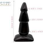 Silicone Anal Plug G-Spot Stimulator Anal Beads Prostate Massage Butt Plug,Anal Stretcher Trainer Big Anal Plug Anal Beads With Strong Suction Cup For Hands-Free Play For Men Women(Black)