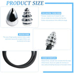Stainless Steel Analplug Double-Ended Butt Plug Connection Hose With Four Replacement Anal Beads Adult Sm Sex Toys For Couples