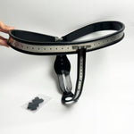 Chastity Belt Black Male Penis Cage Pink Stainless Steel Heart Shape Lockable Adjustable Bdsm Slave Bondage Restraints Kits (Black 90-110Cm)