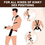 Bdsm Bondage Love Slings For Couples?Adult Sex Toys Sex Swing Bondage Slave Leather Sex Sling Adjustable Strap, Handcuffs Leg Restrainer Split Adult Toys For Couples