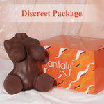 8Lb Torso Sex Doll Selena, Male Sex Toy With Big Boobs And Ultra Soft Ass, Realistic 3D Textured Vaginal And Anal Tunnel Sex Dolls For Men, Male Masturbator Portable Sex Toy For Men (Ebony)