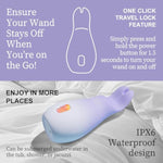 Mini Wand Vibrator, Cute Scissor Rabbit Massager, Quiet Waterproof Personal Massage Device For G Point (Purple)