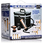 The Super Milker Deluxe Automatic Stroker Machine | 4 Interchangeable Cylinders With Rubber Seals & Textures | Hands-Free Suction | Discreet Locking Storage | Multi-Speed Dial