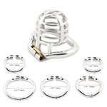 Medium Size Metal Male Chastity Device Ergonomic Design Hinged Ring Cock Cage Penis Lock Adult Game Sex Toys K1545 45Mm