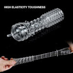 10 Pcs Silicone Penis Sleeves Reusable Condoms Cock Enlarger Extender Girth Transparent Penis Erection Sex Toy For Couple Men