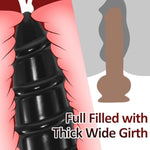 2.4" Diameter Thick Big Anal Plug, 9.05 Inch Threaded Nail Shape Butt Plugs With Powerful Suction Base, Protate Massage Anal Training Dildo G-Spot Sex Toys For Women Men Adults - Black