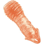 Penis Sleeve Extender Cock Ring Penis Enlarger With Open Threaded Top For Erection Enhancing Reusable Delay Ejaculation Adult Sex Toys For Men And Couples (Flesh)
