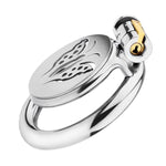 Stainless Steel Male Chastity Device Cock Cage Smooth Metal Bondage Locked Penis Exercise Cage Sex Toy For Men Couple (1.96 Inch)