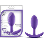 Sex Toys–Luxe Wearable Vibra Slim Plug–4" Medium Motion-Activated Anal Plug–Body-Safe Silicone Butt Plug–Hands-Free Anal Play & Prostate Stimulation–Women, Men & Couples – Purple