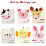 Baby Toys 6-12 Months - Soft Plush Surprise Barn Stuffed Farm Animals, Rattle, Crinkle, Mirror, Montessori Toys For Babies Sensory Toys For Toddlers 1-3, Baby Stocking Stuffers