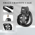 Small And Flat Chastity Cage 2 Combination Sets For Male Bondage Penis Cage Smooth Kg Cock Cage Chastity Devices Key Sex Toy For Men Black With 3 Sizes Penis Rings