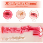 1.45Lb 3 In 1 Male Masturbator, Pocket Pussy Sex Toys For Men With Sexy Mouth, Realistic Vagina And Tight Anus, Adult Sex Doll For Male Grace (Fair)