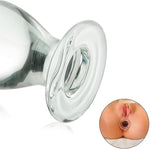 Glass Anal Plug Bomb Butt Plug Trainer G-Spot Prostate Massage Sex Toy For Men Women Vaginal Anal Play (M)